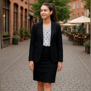 💰$170 VALUE 3 PIECE OUTFIT ✨Banana republic geometric blouse dressbarn pencil